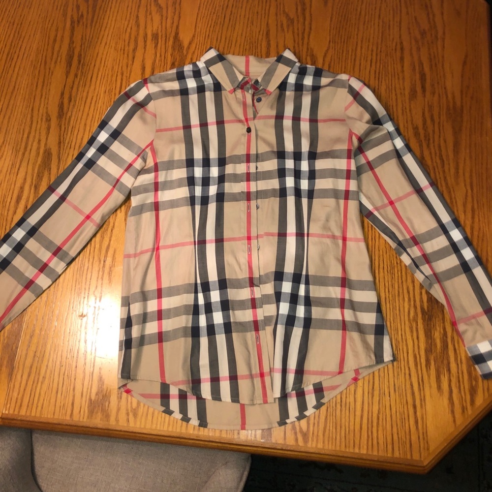Women’s Burberry Brit woven button down